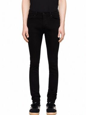 NWT! Ksubi Van Winkle Hunter Jeans Skinny Button Fly Stretch Black Denim Size 28